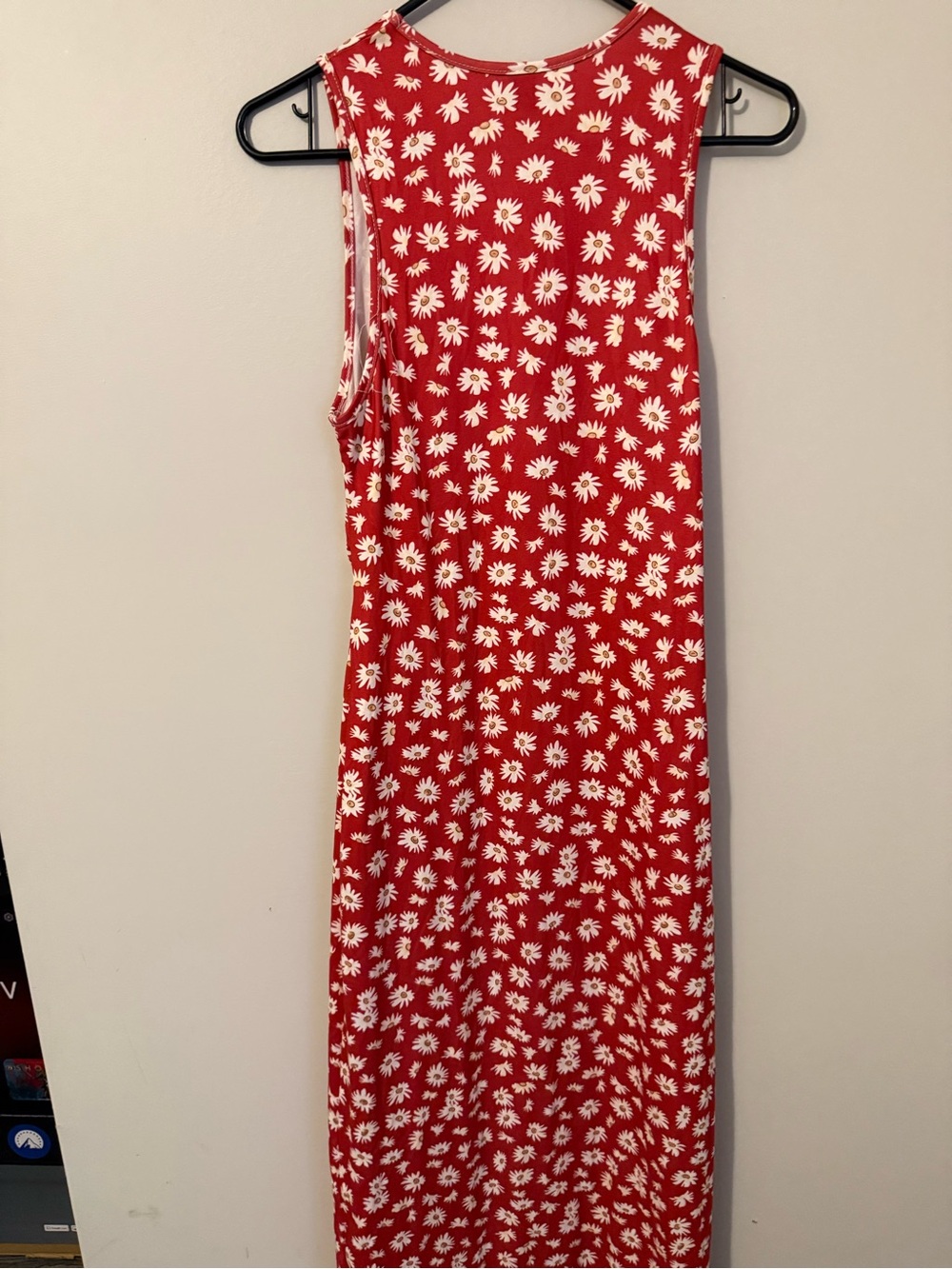 SHEIN Red Daisy Print Short Sleeve Tee
